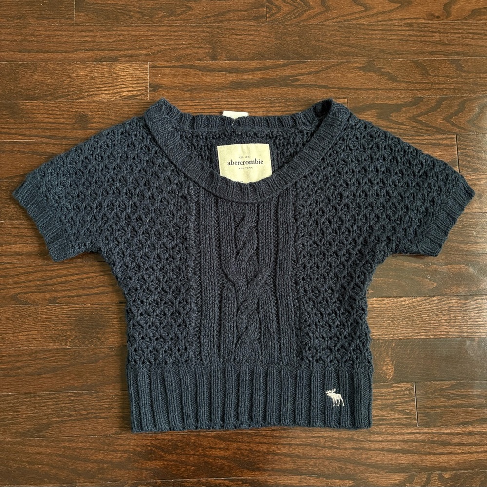 Abercrombie & Fitch Navy Blue Knit Sweater